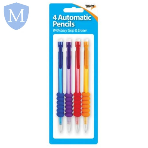Auto Pencils With Eraser - Pack 4 (Stationery Essential) Mansuri