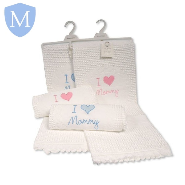 Baby Acrylic Hanger Shawl - I Love Mommy (BW110416) Mansuri