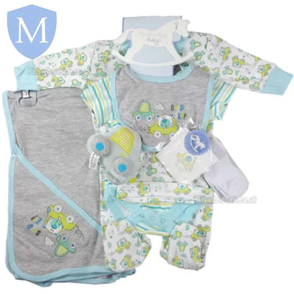 Baby Boy 7Pc Net Bag Gift Set - Teddy (M14131) (Baby Boys Gift Set) Mansuri