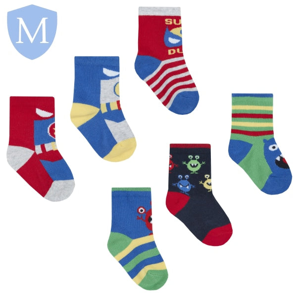 Baby Boys 3 Pack Design Socks - Monster (44B764) (Baby Socks) Mansuri