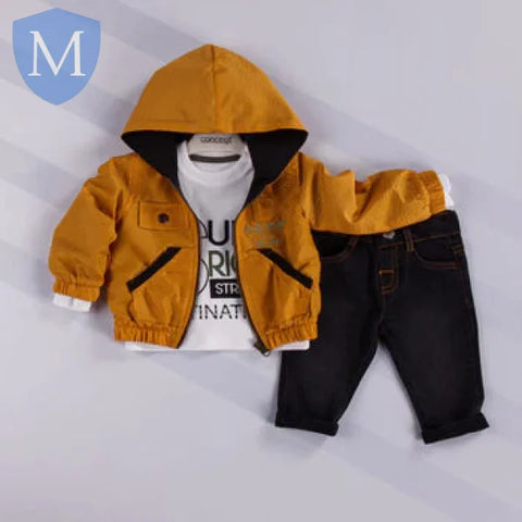 Baby Boys 3pc Denim Outfit Set - Rise (5239) (Baby Boys Fashionwear) Mansuri