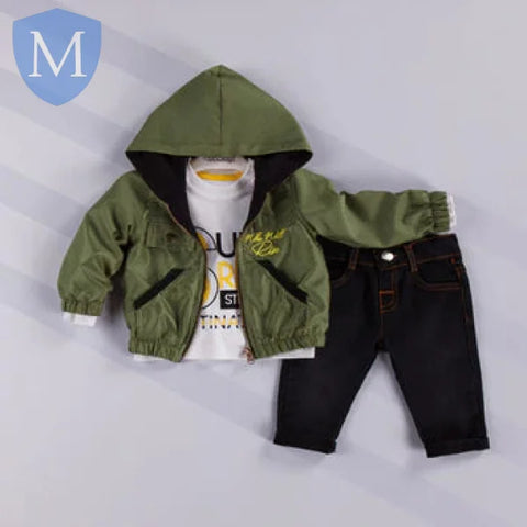 Baby Boys 3pc Denim Outfit Set - Rise (5239) (Baby Boys Fashionwear) Mansuri