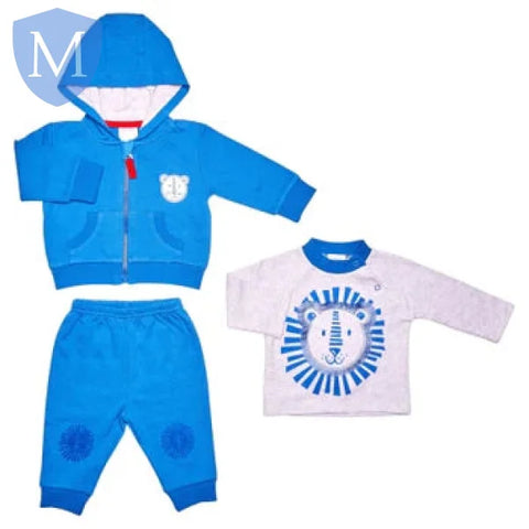 Baby Boys 3pc Tracksuit Set - Blue Lion (40JTC9809) (Baby Boys Fashionwear) Mansuri