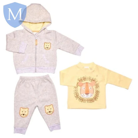 Baby Boys 3pc Tracksuit Set - Lion (40JTC9810) (Baby Unisex Fashionwear) Mansuri