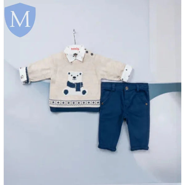 Baby Boys 3pc Trouser Outfit Set - Polar Bear (13414) (Baby Boys Fashionwear) Mansuri