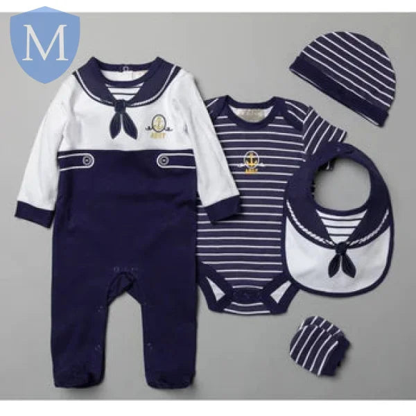 Baby Boys 5 Piece Multipack Dress Up Sailor Gift Set (T20295) (Baby Boys Gift Set) Mansuri