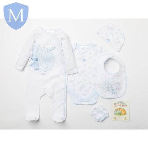 Baby Boys 6pc Gift Set 'Bunny' - In Mesh Bag (W22862) (Baby Boys Gift Set) Mansuri