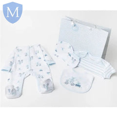 Baby Boys Bear 6 Piece Mesh Bag Gift Set (W23201) Mansuri