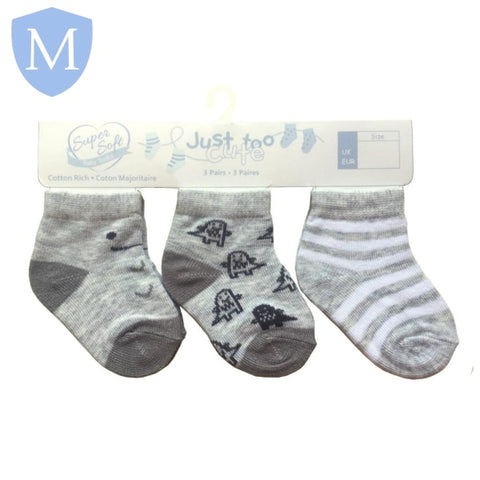 Baby Boys Socks - Dino (24JTC8959) (Baby Socks) Just Too Cute