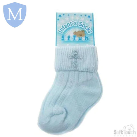 Baby Cross Embroidery Christening Socks (S12) (Baby Socks) Mansuri