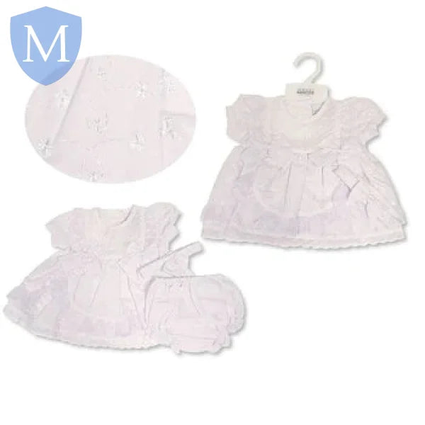 Baby Dress with Bows, Lace and Embroidery (BIS21206091) (Baby Summer Dress) Mansuri