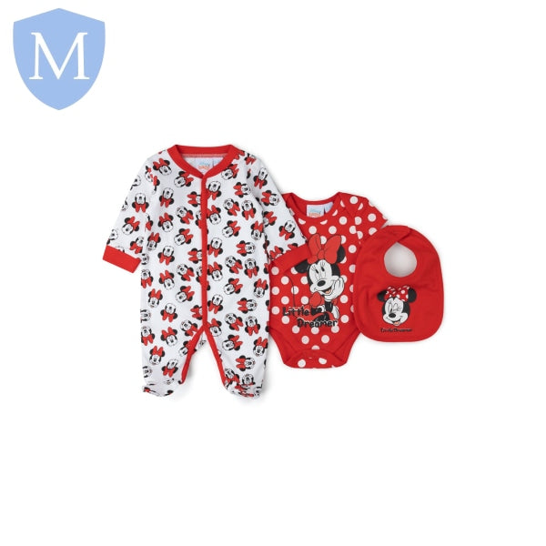 Baby Girls 3pc Gift Set - Minnie Mouse (V22064) (Baby Girls Gift Set) Mansuri