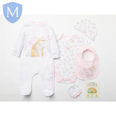 Baby Girls 6pc Gift Set 'Bunny' - In Mesh Bag (W22863) (Baby Girls Gift Set) Mansuri