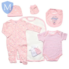 Baby Girls 7 Piece Mesh Bag Gift Set (45JTC8898) (Baby Girls Gift Set) Mansuri