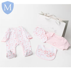 Baby Girls Blossom 6 Piece Mesh Bag Gift Set (W23193) (Baby Girls Gift Set) Mansuri