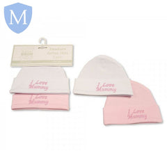 Baby Girls Hats 2-Pack - I Love Mummy (BW05030475) (Baby Hats) Mansuri