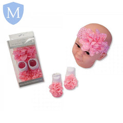 Baby Girls Socks and Headband Set - Flower (GP250773) (Baby Bootees) (Baby Headband) Mansuri