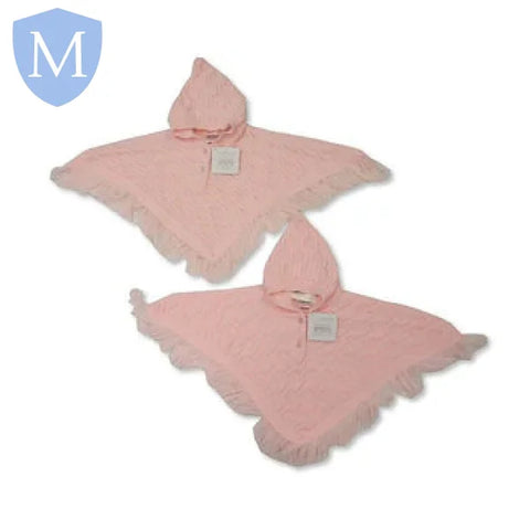 Baby Knitted Pink Poncho (1013166) (Baby Poncho) Mansuri