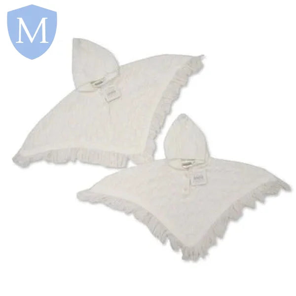 Baby Knitted White Poncho (1013166) (Baby Poncho) Mansuri