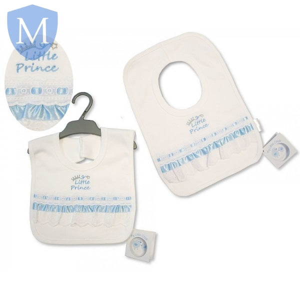 Baby Pop-Over Bibs With Lace - Little Prince (BW104823) (Baby Bibs) Mansuri