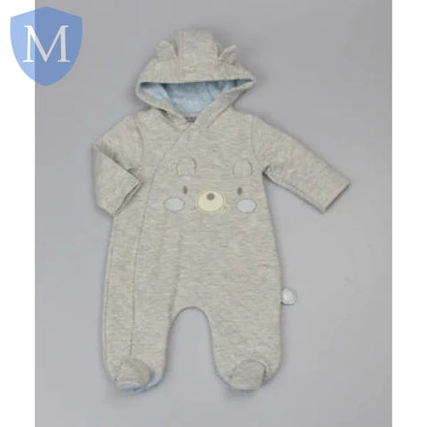 Baby Quilted All in One - Grey Bear (WF1813) (Baby Sleepsuit) Mansuri