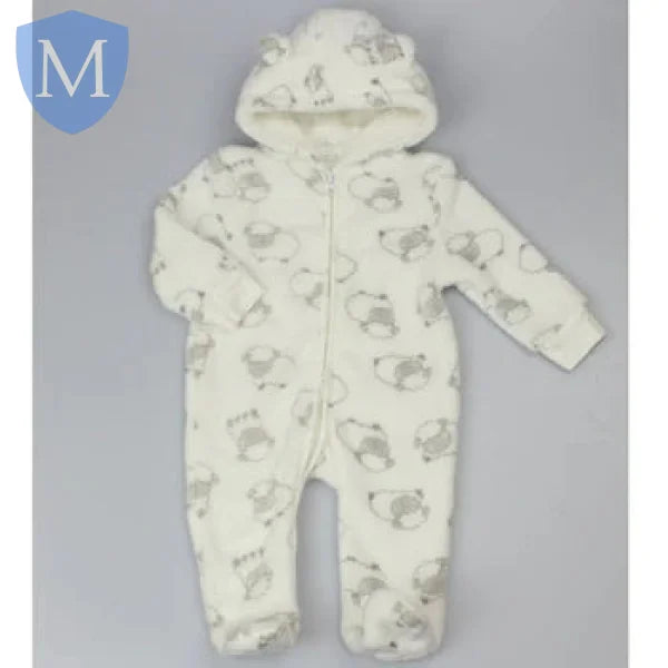 Baby Sheep Print Hooded Cuddle Fleece All In One (F22564) (Baby Sleepsuit) Mansuri