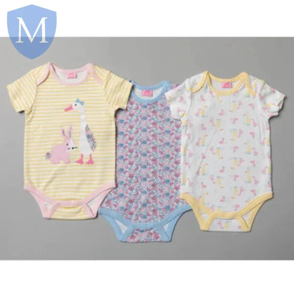 Boys 3 Pack Bodysuits - Animals (T20165) (Baby Bodysuit) Mansuri