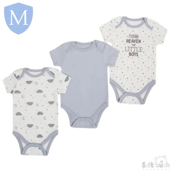 Boys 3-Pack 'Thank Heaven' Style Bodysuits (CC100) (Baby Bodysuit) Mansuri