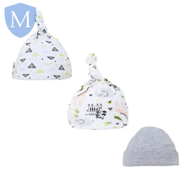 Boys 3 Pack Zebra Style Hats (H55) (Baby Hats) Mansuri