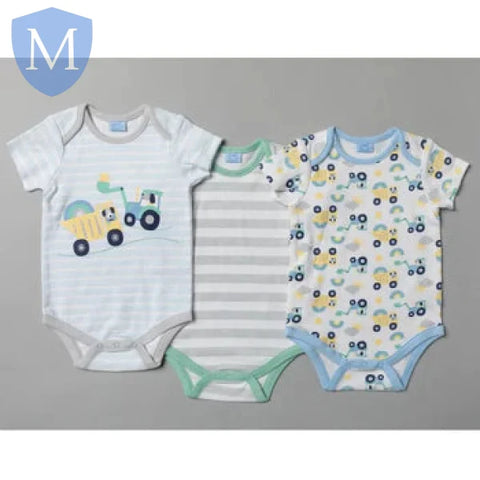 Boys 3 Piece Tractor Style Bodysuit (T20189) (Baby Bodyvests) Mansuri