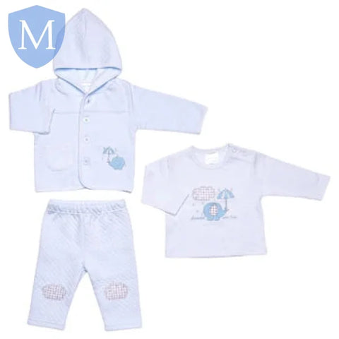 Boys 3pc Quilted Tracksuit Set - Elephant (40JTC9822) (Baby Boys Fashionwear) Mansuri