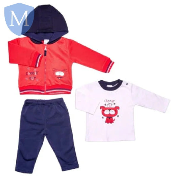 Boys 3pc Tracksuit Set - Cheeky Pup 40JTC9803) (Baby Boys Fashionwear) Mansuri