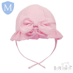 Checked Summer Hat With Bow (H68) (Baby Summer Hats) Mansuri