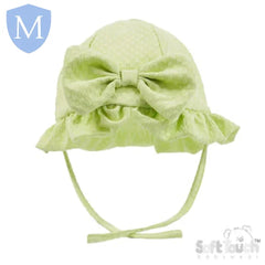 Checked Summer Hat With Bow (H68) (Baby Summer Hats) Mansuri
