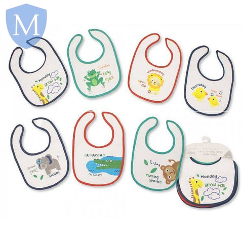 Days Of The Week Bib Sets - 7 Pack (BW104764/5/6/7) (Baby Bibs) Mansuri