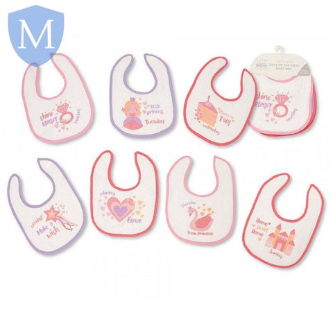 Days Of The Week Bib Sets - 7 Pack (BW104764/5/6/7) (Baby Bibs) Mansuri