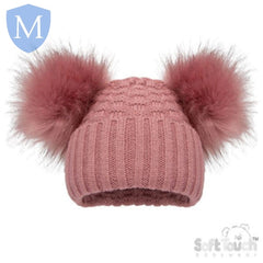 Deluxe Checked/Striped Hat With Pom Poms (H674/672) (Baby Hats) Mansuri