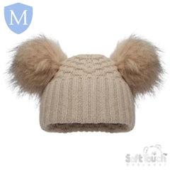 Deluxe Checked/Striped Hat With Pom Poms (H674/672) (Baby Hats) Mansuri