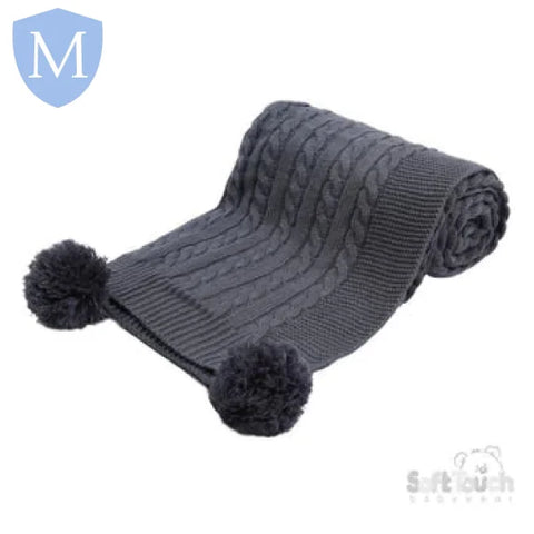 "Elegance" Cable Knitted Baby Wrap With Pom Pom's (ABP12) (Baby Wrap) Mansuri