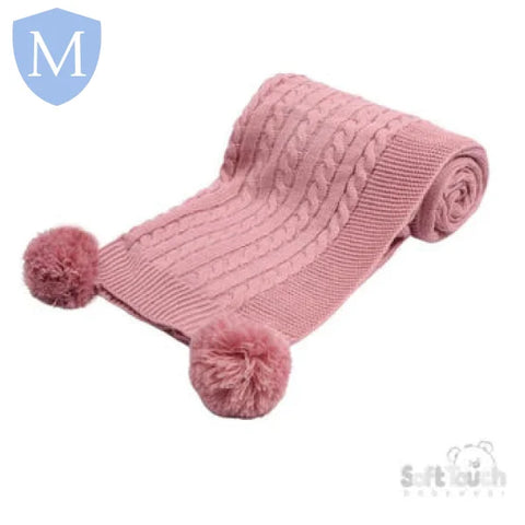 "Elegance" Cable Knitted Baby Wrap With Pom Pom's (ABP12) (Baby Wrap) Mansuri