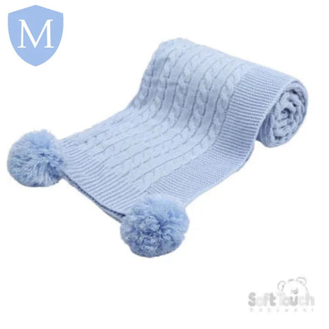 "Elegance" Cable Knitted Baby Wrap With Pom Pom's (ABP12) (Baby Wrap) Mansuri