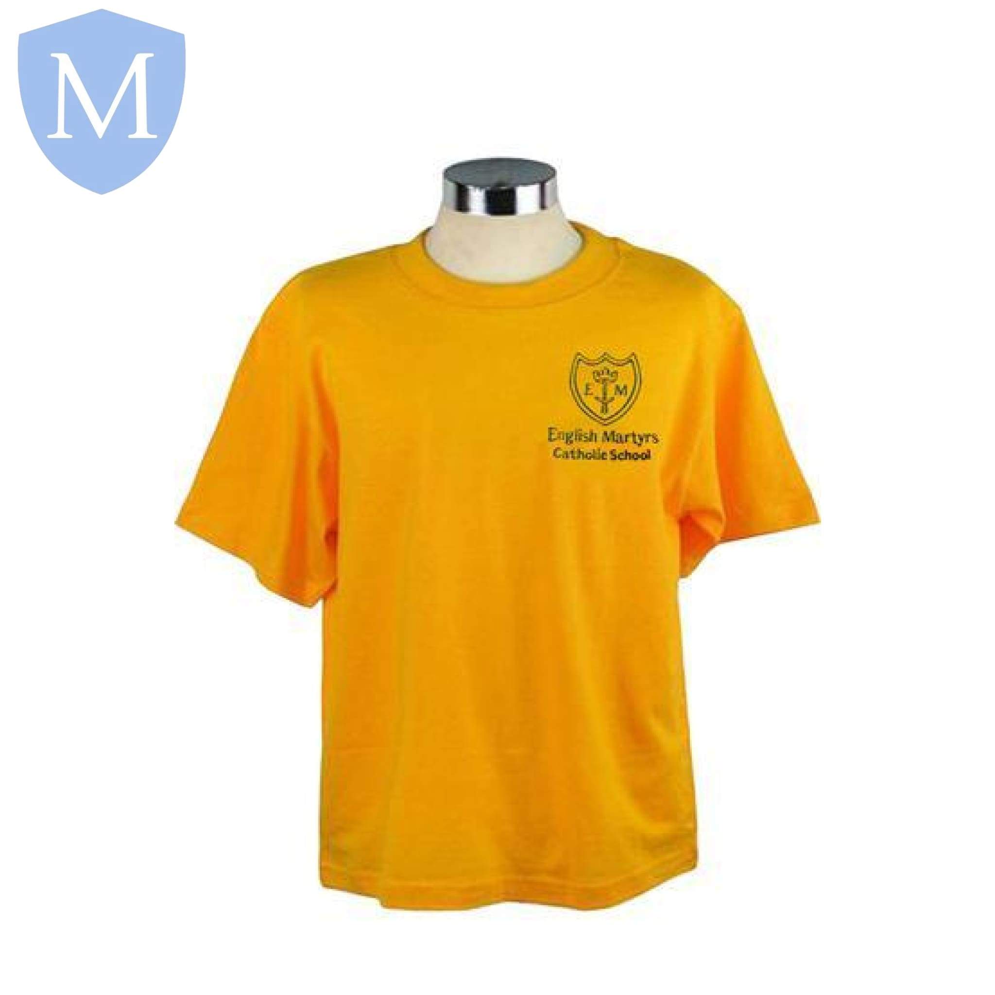 English Martyrs P.E T-Shirts Large,11-12 Years,2-3 Years,3-4 Years,5-6 Years,7-8 Years,9-10 Years,Medium,Small,X-L