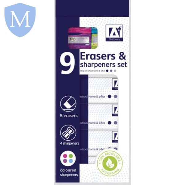 Eraser & Sharpener Set (Stationery Essential) Mansuri