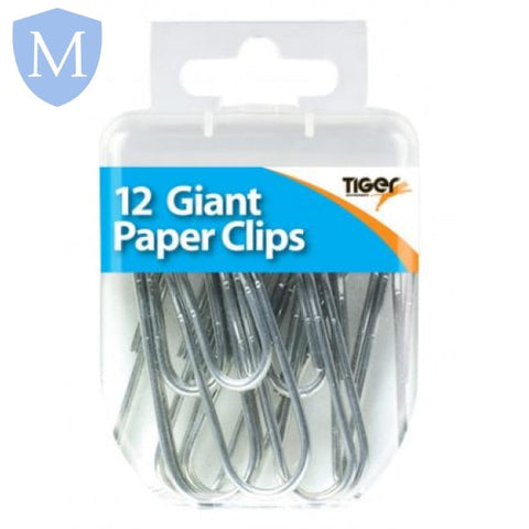 Essential 12 Giant Paper Clips Steel (Stationery Essential) Mansuri