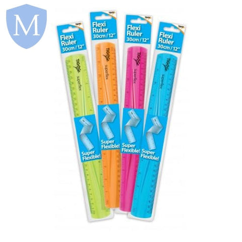 Flexi Ruler Assorted Colour - 30cm (Stationery Essential) Mansuri