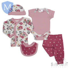 Floral Style Tiny Girls 5 Piece Garment Set (PR27) (Prem) Mansuri