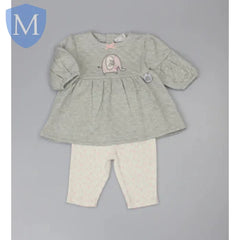 Girls 2pc Quilted Dress/legging - Bear (WF2819) (Baby Girls Fashionwear) Mansuri