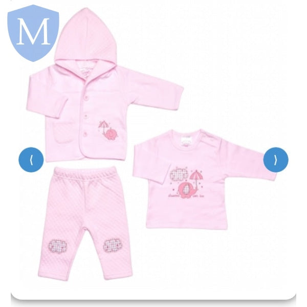 Girls 3pc Quilted Tracksuit Set - Elephant (40JTC9822) (Baby Girls Fashionwear) Mansuri