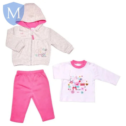 Girls 3pc Tracksuit Set - Cutest Mouse (40JT9799) (Baby Girls Fashionwear) Mansuri