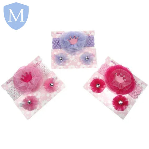 Girls Headband & Matching Clip Set (HB106) (Baby Headband) Mansuri